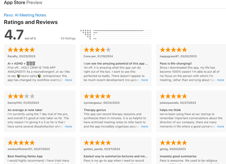 Paxo Ai reviews